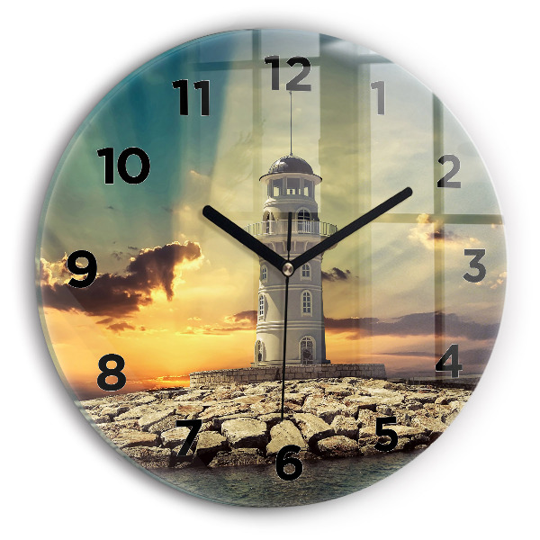 Horloge ronde 'Phare sur l''eau'