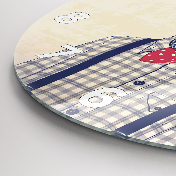 Horloge ronde Cerf en chemise