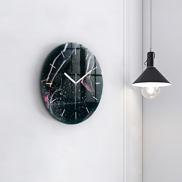 Horloge ronde Mode de vie sain - course à pied