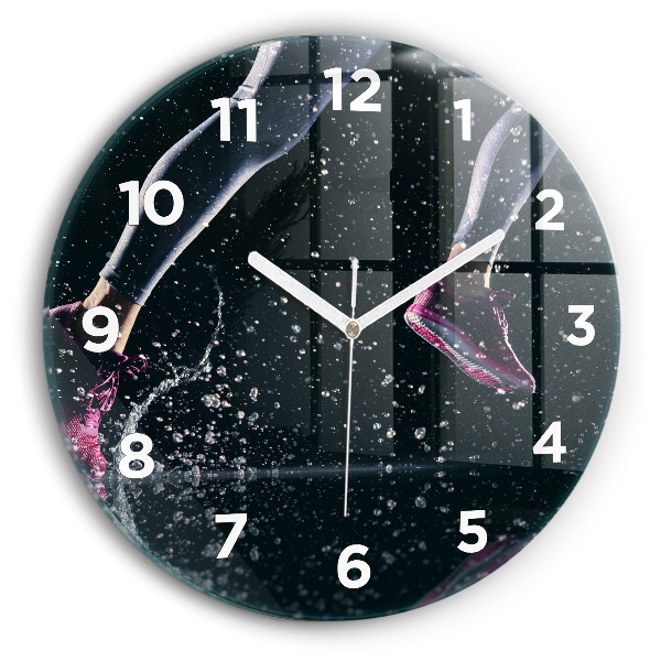 Horloge ronde Mode de vie sain - course à pied