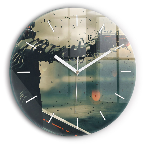 Horloge ronde 'Jeu d''arme mortelle'