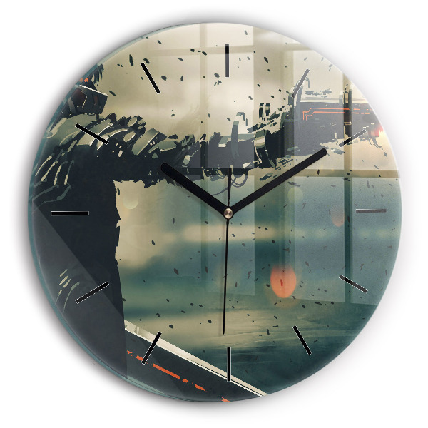 Horloge ronde 'Jeu d''arme mortelle'