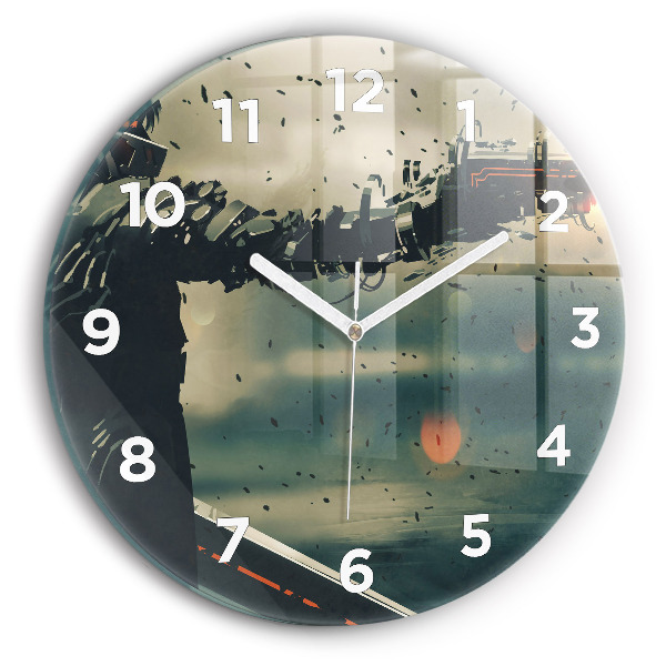 Horloge ronde 'Jeu d''arme mortelle'