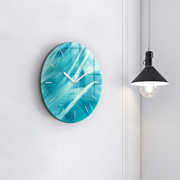 Horloge ronde Vert turquoise vintage