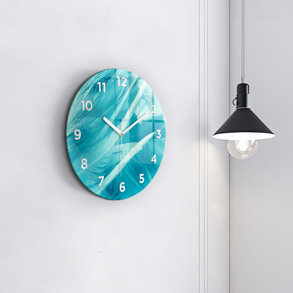 Horloge ronde Vert turquoise vintage