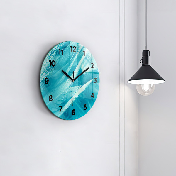 Horloge ronde Vert turquoise vintage