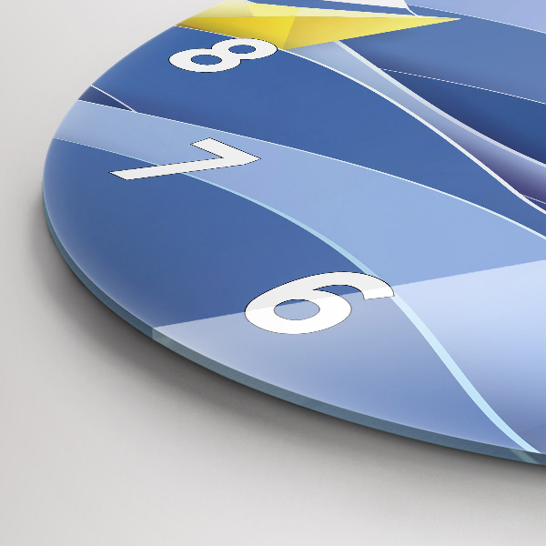 Horloge ronde Voiliers colorés en origami