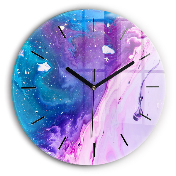 Horloge ronde Fond coloré