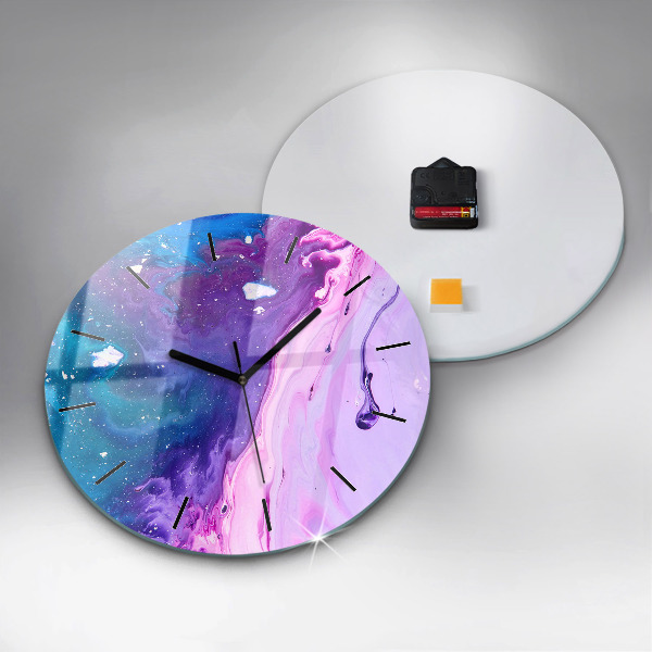 Horloge ronde Fond coloré