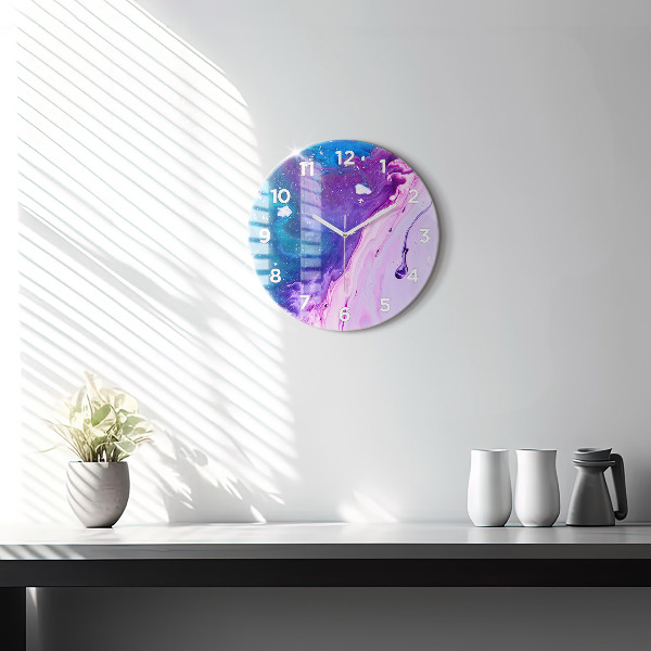 Horloge ronde Fond coloré