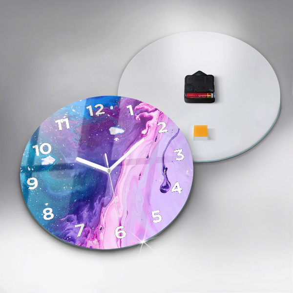 Horloge ronde Fond coloré