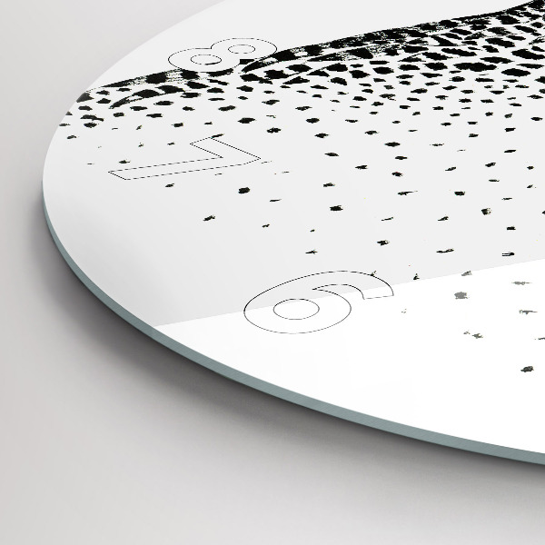 Horloge ronde Hibou dessiné avec des lunettes