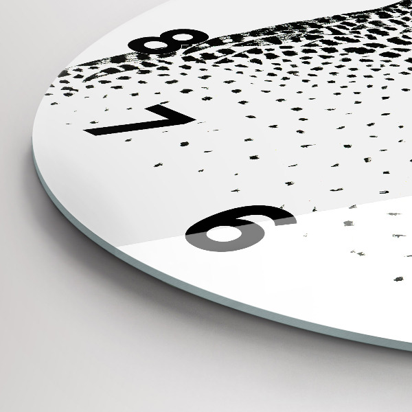 Horloge ronde Hibou dessiné avec des lunettes