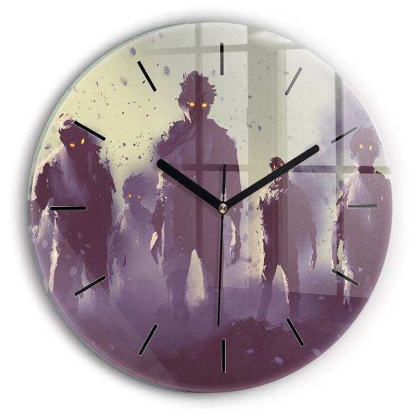Horloge ronde Zombies la nuit - Halloween