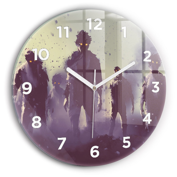 Horloge ronde Zombies la nuit - Halloween