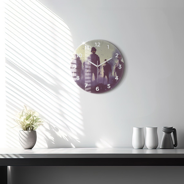 Horloge ronde Zombies la nuit - Halloween