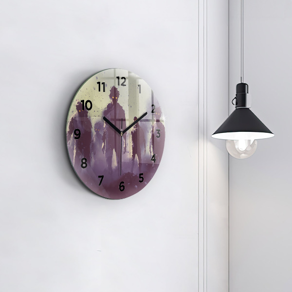 Horloge ronde Zombies la nuit - Halloween