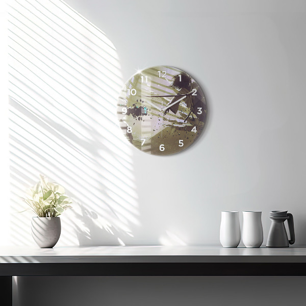 Horloge ronde Combat robot contre samouraï