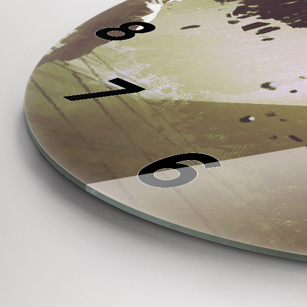 Horloge ronde Combat robot contre samouraï