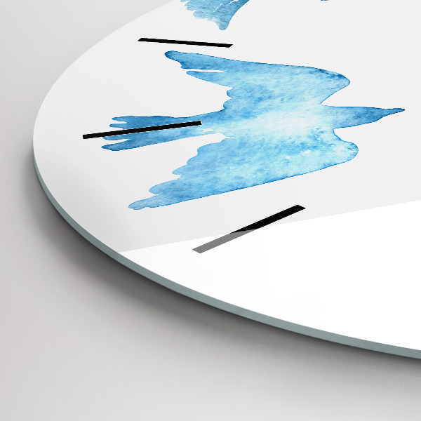 Horloge ronde Oiseaux bleus volants