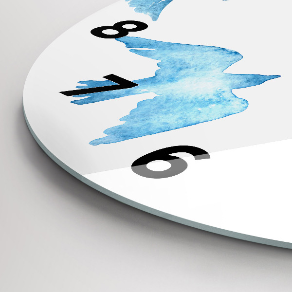 Horloge ronde Oiseaux bleus volants