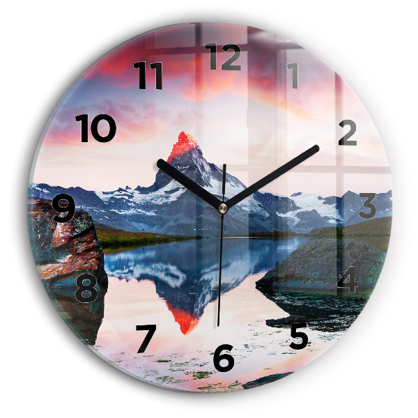 Horloge ronde Lac Stellisee Matterhorn
