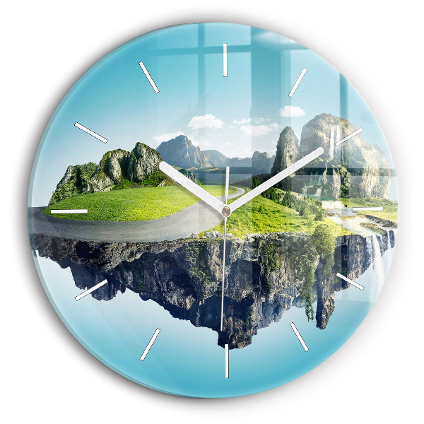 Horloge ronde 'L''île volante'