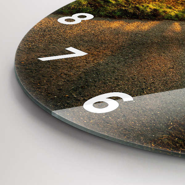 Horloge ronde Brouillard au lever du soleil