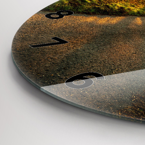 Horloge ronde Brouillard au lever du soleil