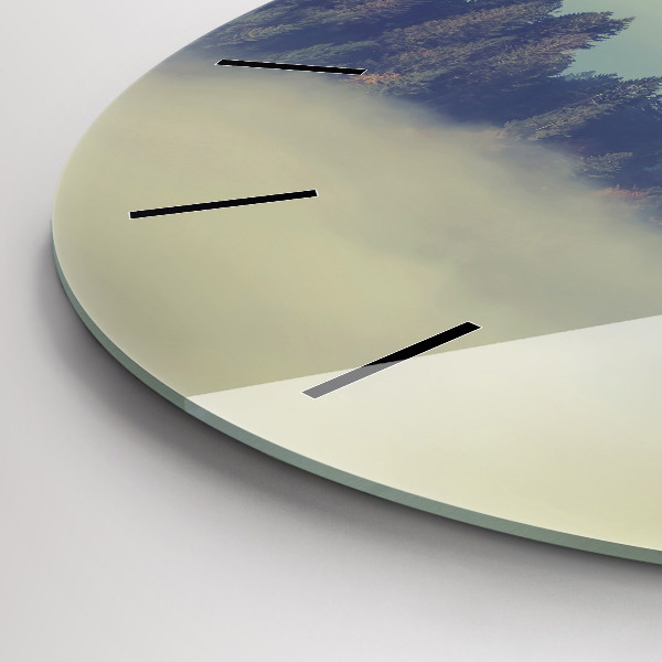 Horloge ronde Aigle de la forêt brumeuse