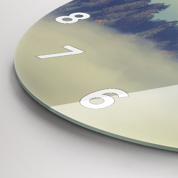 Horloge ronde Aigle de la forêt brumeuse