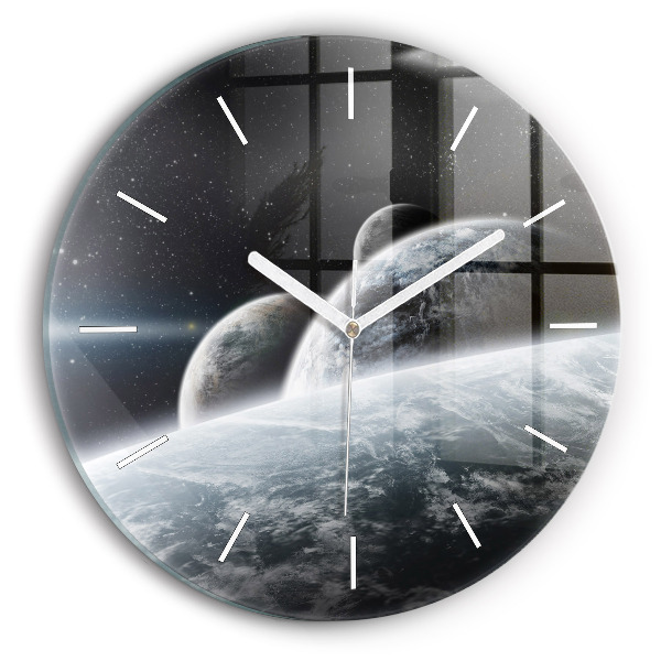 Horloge ronde 'L''espace et les planètes'