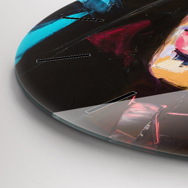 Horloge ronde 'Portrait d''une femme'