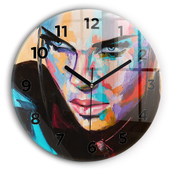 Horloge ronde 'Portrait d''une femme'