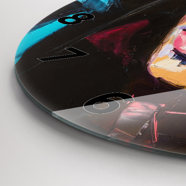 Horloge ronde 'Portrait d''une femme'