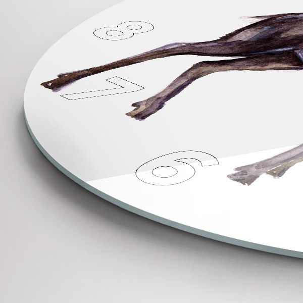 Horloge ronde Le cerf, roi du désert