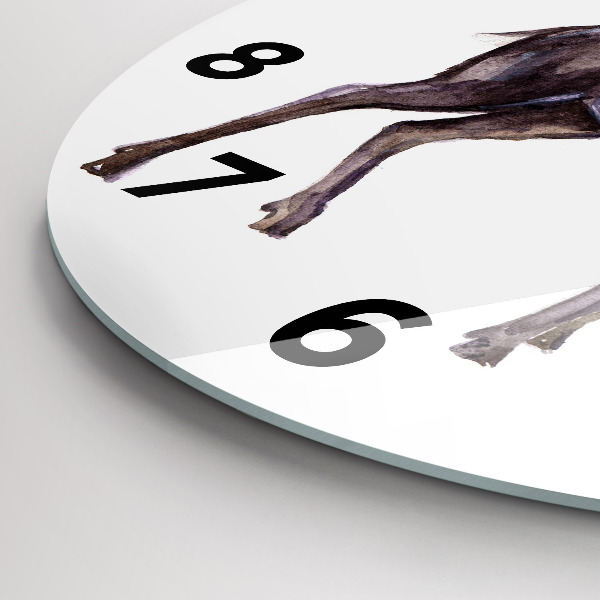 Horloge ronde Le cerf, roi du désert