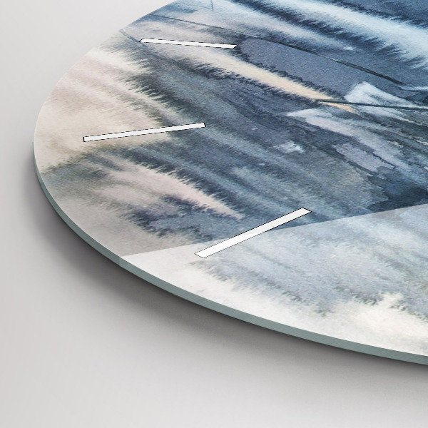 Horloge ronde Pêcheur sur le lac