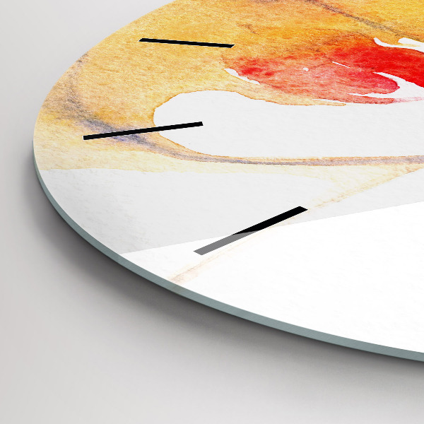 Horloge ronde Femme au chapeau