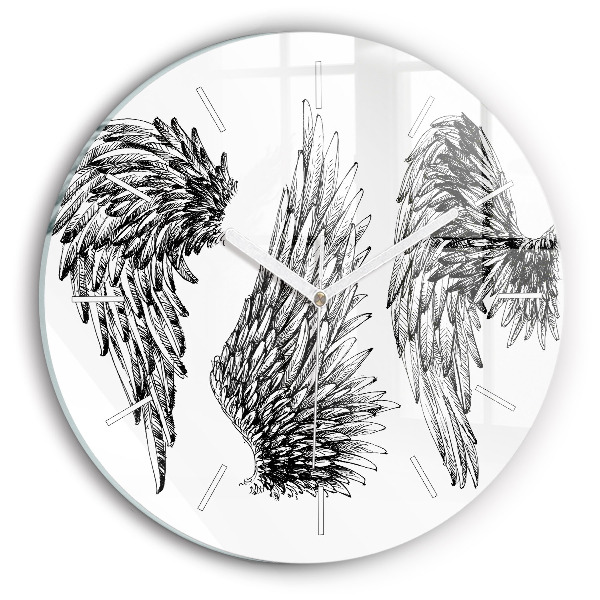 Horloge ronde 'ailes d''ange'