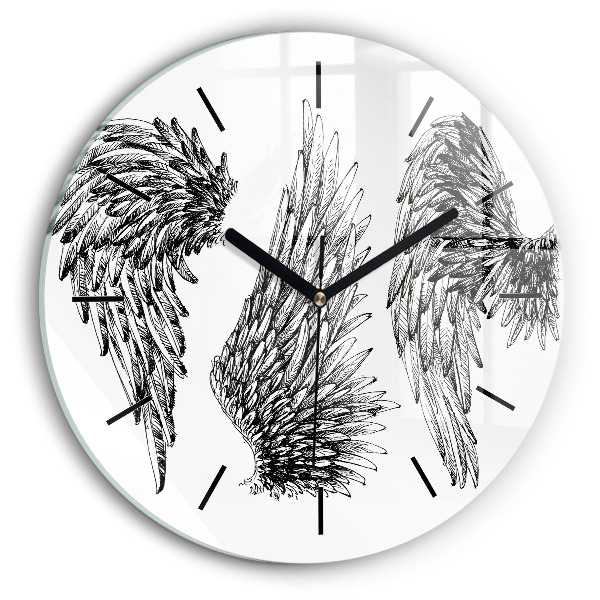 Horloge ronde 'ailes d''ange'