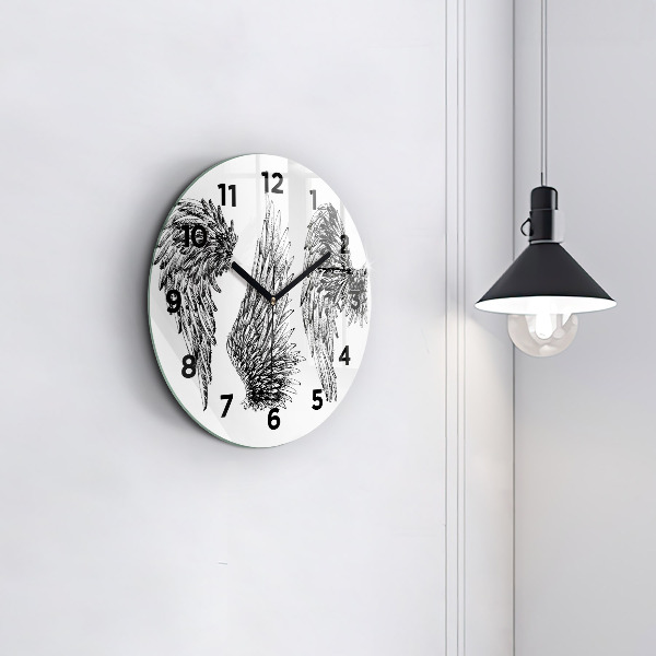 Horloge ronde 'ailes d''ange'