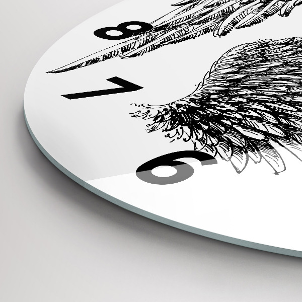 Horloge ronde 'ailes d''ange'