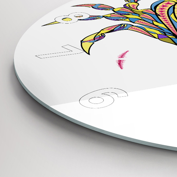 Horloge ronde Crabe ethnique