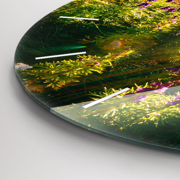 Horloge ronde Prairie de lavande