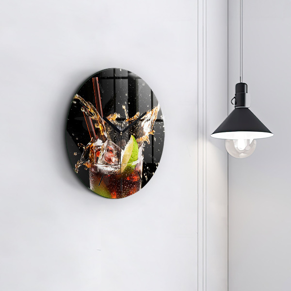 Horloge ronde Boire avec de la glace