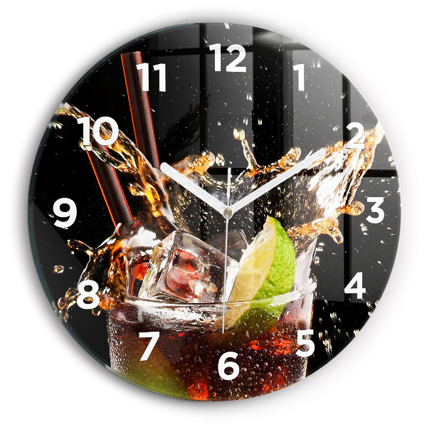 Horloge ronde Boire avec de la glace