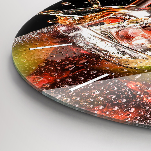 Horloge ronde Boire avec de la glace