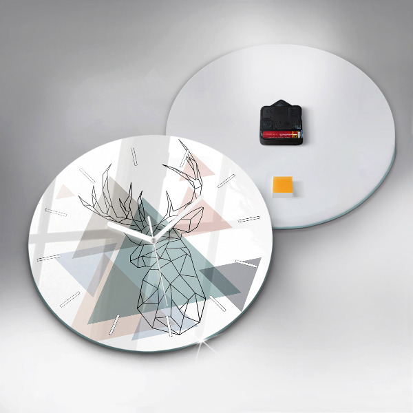 Horloge ronde Renne à la scandinave