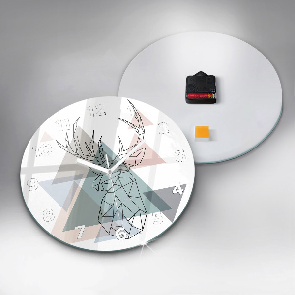 Horloge ronde Renne à la scandinave